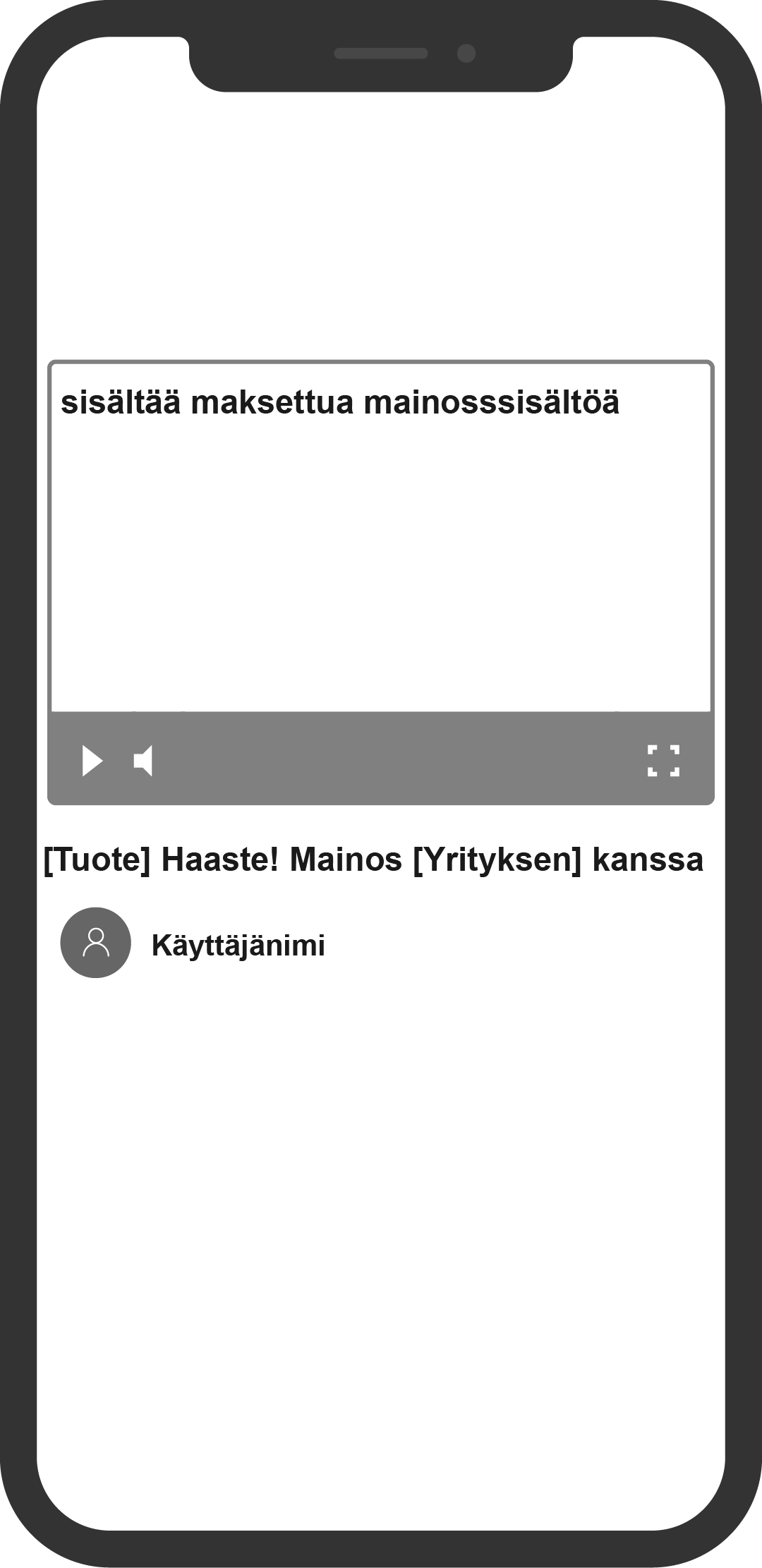 Esimerkkikuva Youtubesta, kun koko video on mainossisältöä